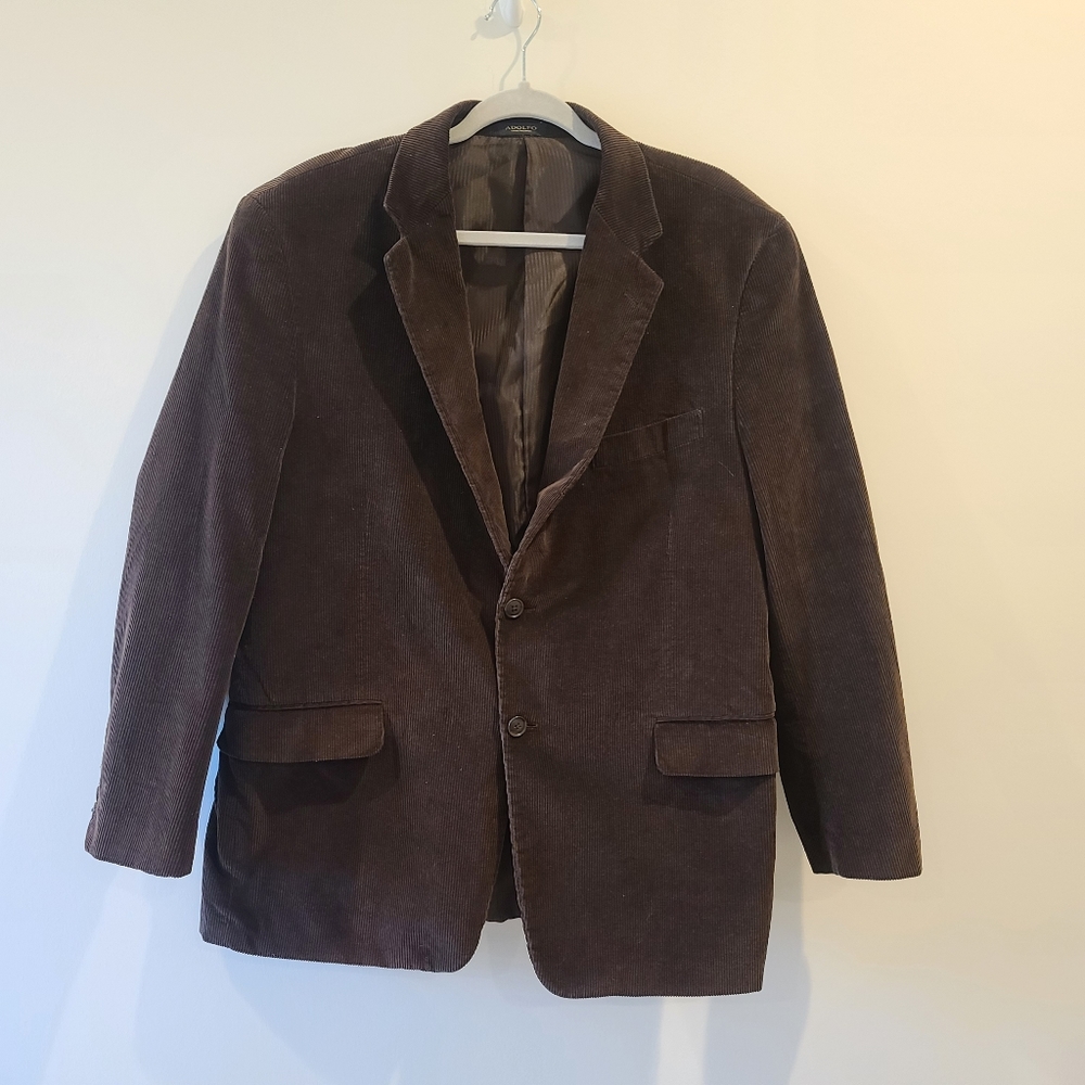 Mens Adolfo Brown corduroy blazer size 44R